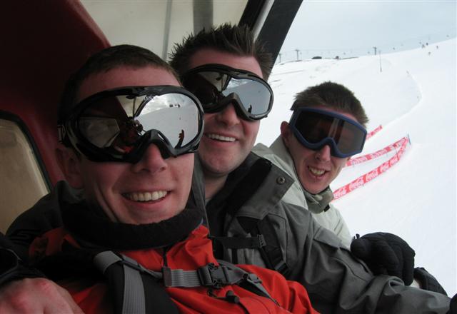 The lads on the chair lift